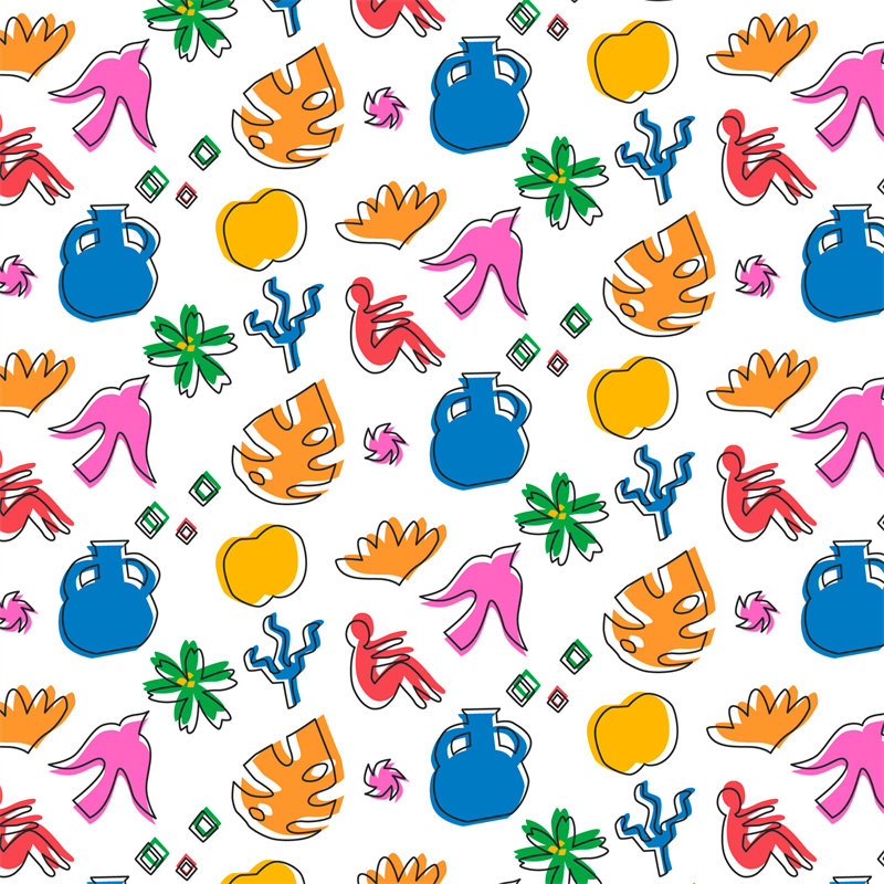 活力四射的希腊神话元素服装印花面料设计