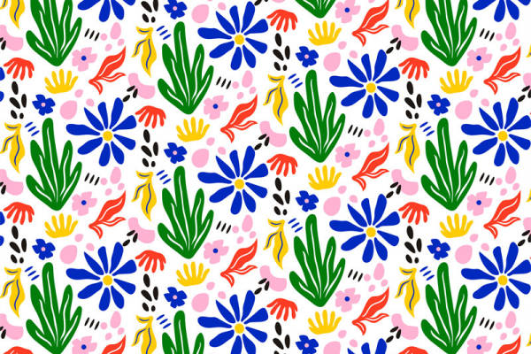 春日花卉图案面料印花,点亮你的时尚服装