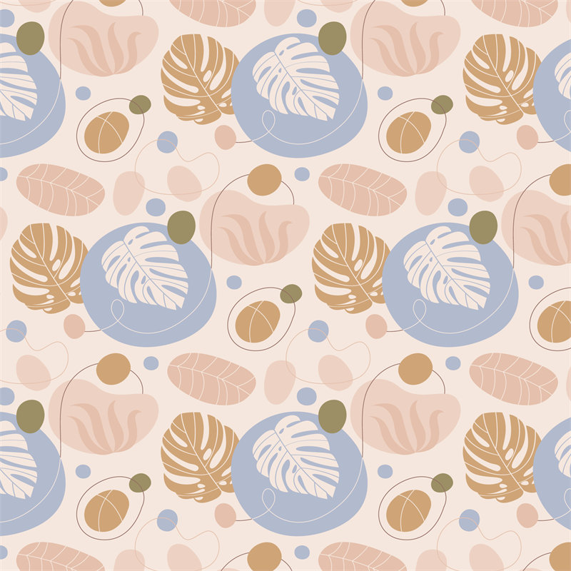 自然灵感:柔和色调的服装印花面料设计