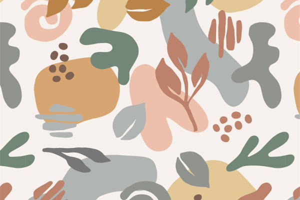 春日暖阳下的自然风服装印花面料设计