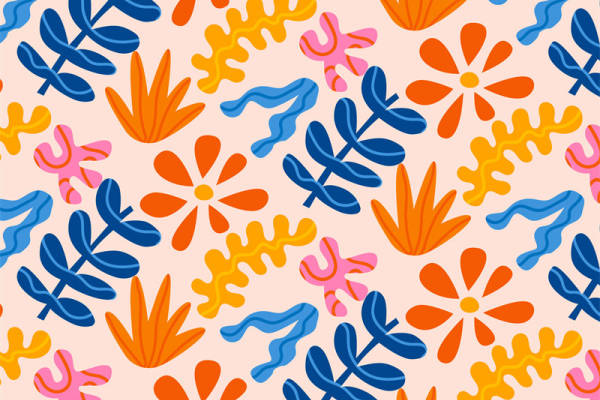 春日活力多彩花卉服装印花面料设计