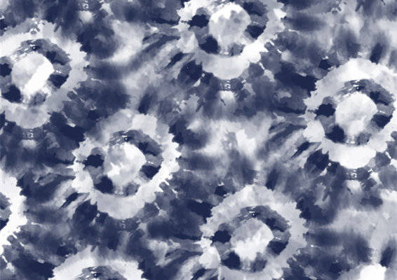 优雅黑白花卉面料印花，打造经典服装印花风格