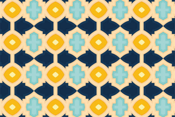 探索几何魅力：多色几何图案服装印花面料