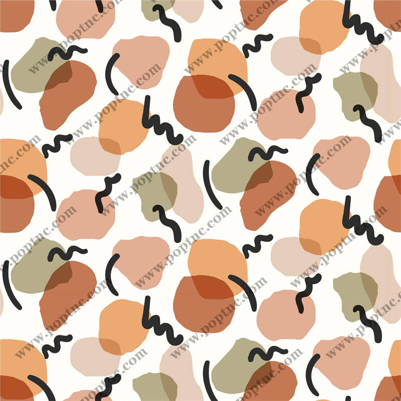 探索自然之美:秋季色调抽象服装印花面料