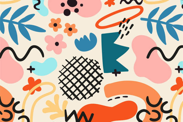 探索抽象艺术风格:多彩抽象图案面料印花服装