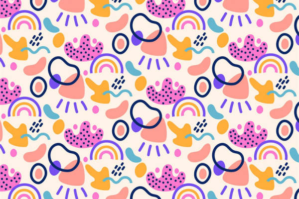 梦幻色彩抽象图案面料印花,打造独特儿童服装印花风格