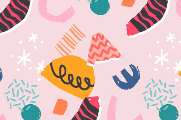 夏日清新冰淇淋主题面料印花服装印花设计