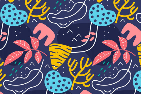 时尚潮流服装印花:抽象几何图案面料印花设计