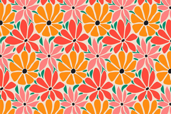 春日活力花卉图案面料印花，为服装增添色彩