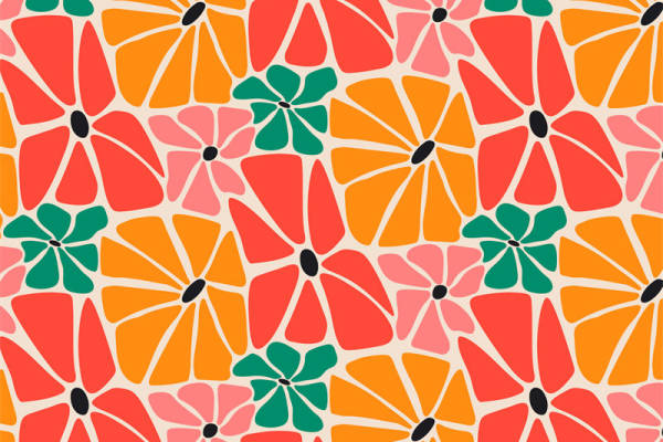 活力四射的夏季水果图案服装印花面料设计