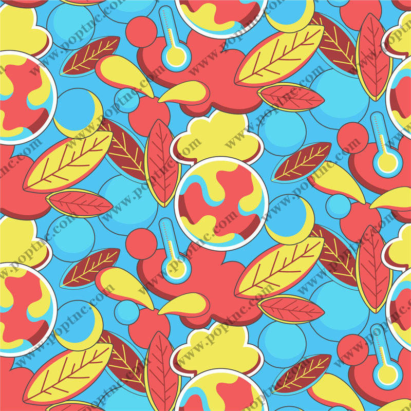 夏季清新水果图案服装印花面料设计