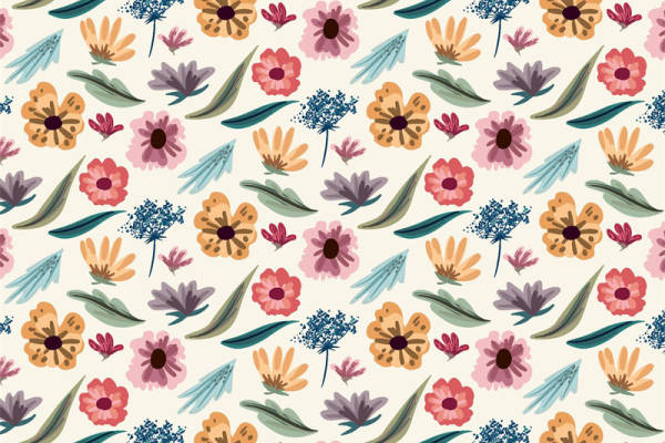 春日花园灵感：多彩花卉面料印花服装设计