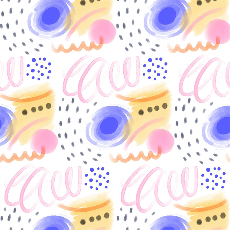 春日梦幻色彩面料印花 打造清新自然服装印花设计