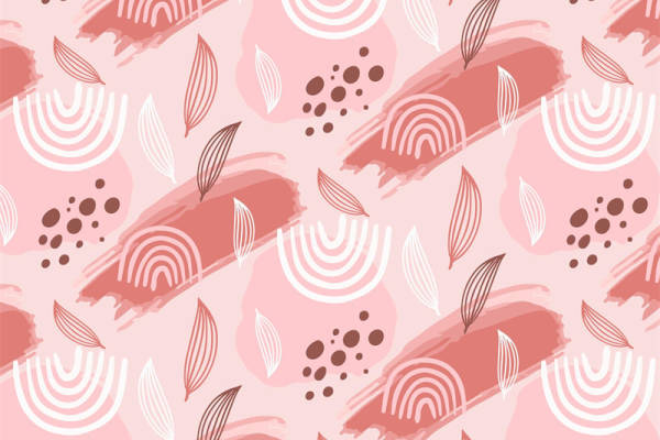 柔和粉色系自然元素面料印花,为服装增添清新活力