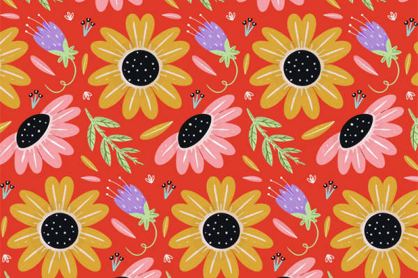 春日阳光下的花卉面料印花，为服装增添自然之美