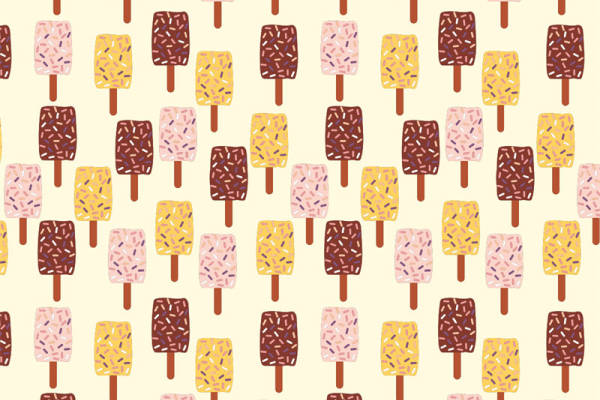 夏日清凉多彩冰淇淋面料印花服装印花设计