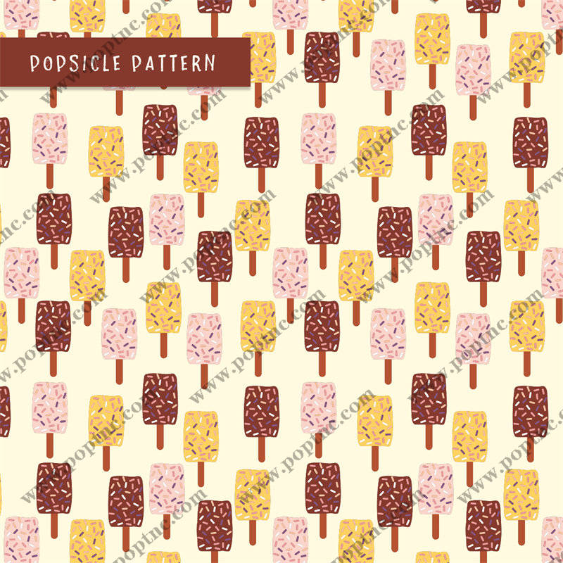 夏日清凉多彩冰淇淋面料印花服装印花设计