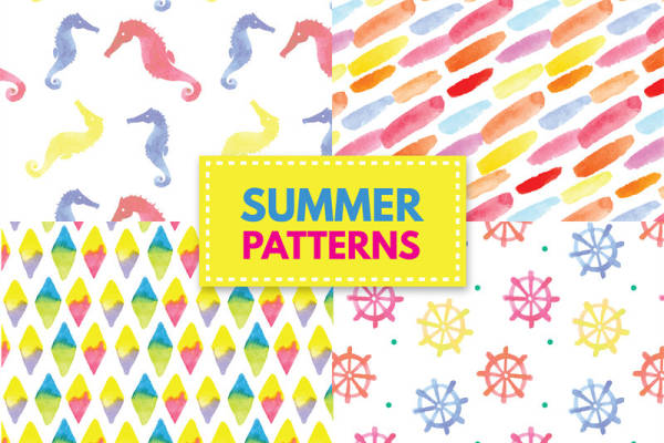 夏日清新风格服装印花面料图案设计