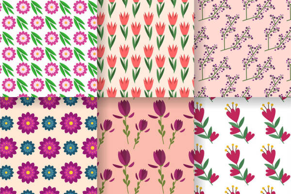 春日花卉图案面料印花，为服装增添自然之美