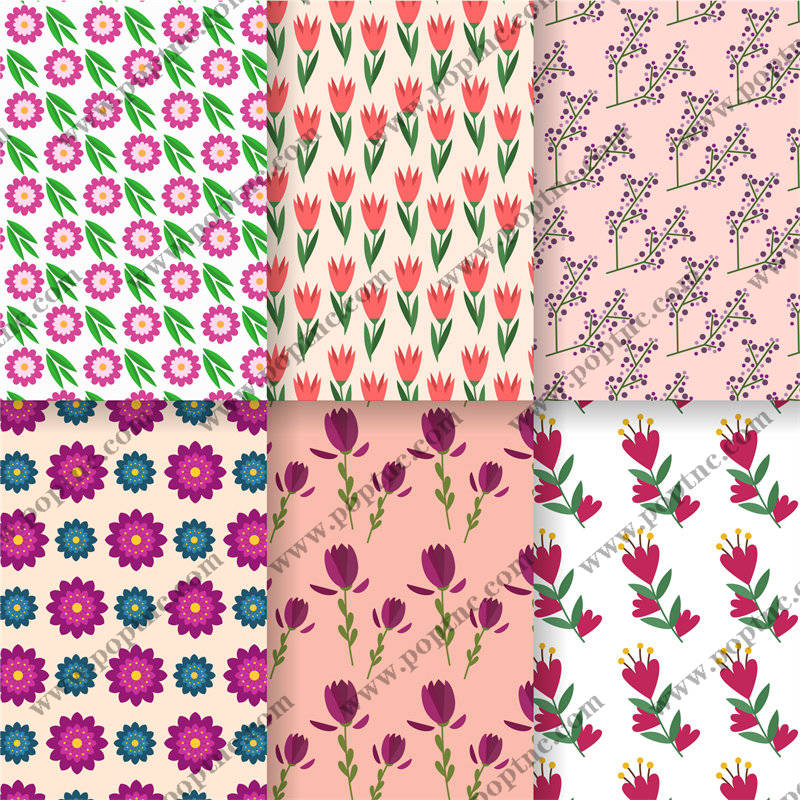 春日花卉图案面料印花,为服装增添自然之美