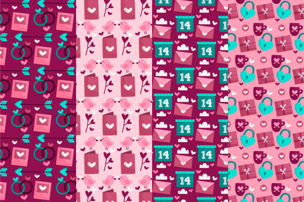 浪漫粉色系情人节面料印花,服装印花设计新趋势