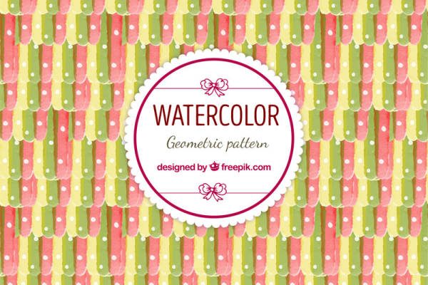 清新水彩几何图案面料印花，为服装增添活力