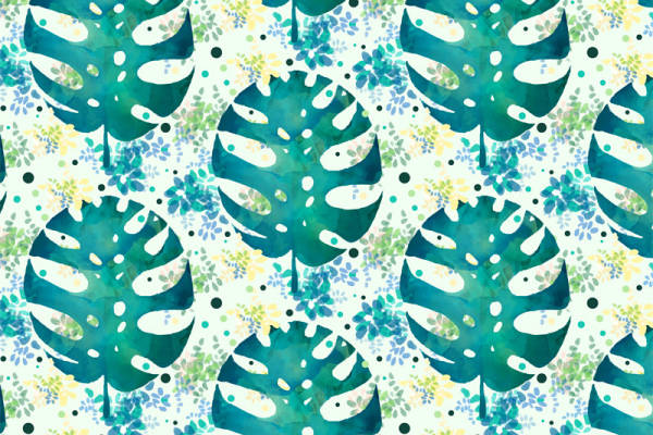 清新自然风热带植物面料印花服装印花设计