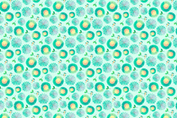 清新自然风格服装印花：春日花卉图案面料印花设计