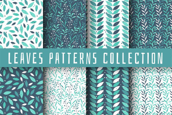 自然灵感：清新叶子图案服装印花面料设计