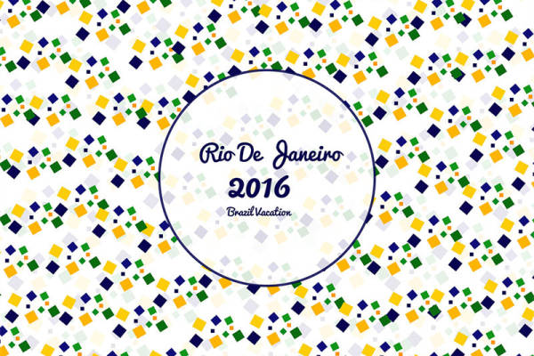 2016里约热内卢巴西假期多彩几何服装印花面料