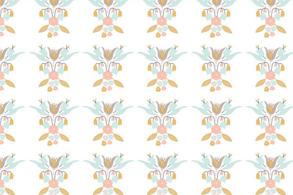 清新花卉图案服装印花面料，适合春夏季节的时尚选择