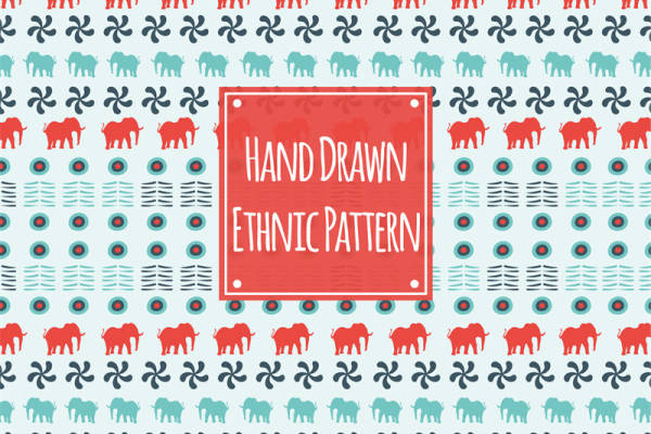 民族风手绘大象面料印花，服装印花设计新趋势