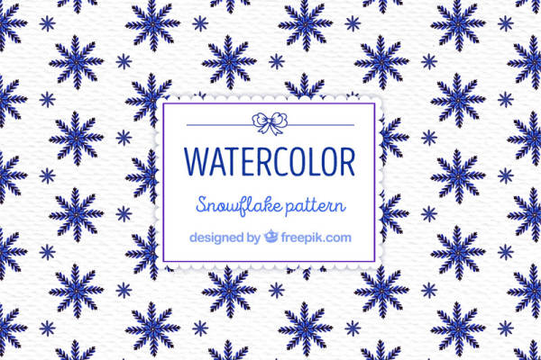 冬季时尚必备：水彩雪花图案面料印花服装