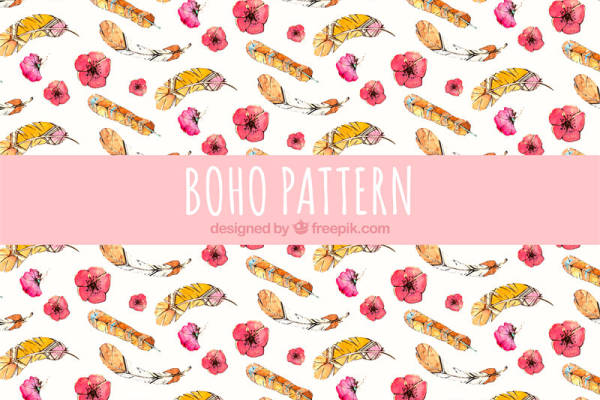 春日浪漫花卉与蝴蝶图案服装印花面料设计