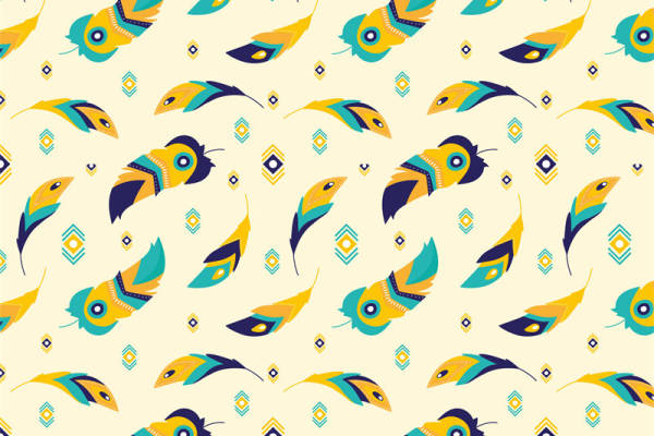 热带风情鱼群图案服装印花面料设计