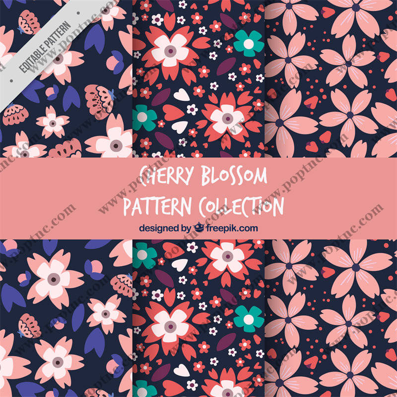 春日樱花面料印花:多彩服装印花设计灵感