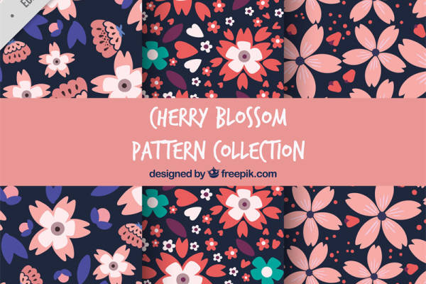 春日樱花面料印花:多彩服装印花设计灵感