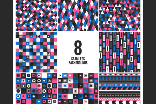 探索几何图案的魅力：8种无缝服装印花面料设计