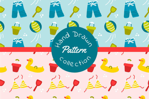 夏季清新手绘服装印花面料图案设计