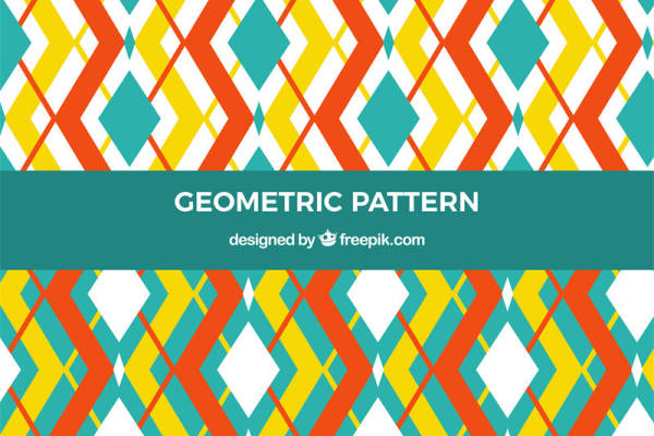 活力四射的几何图案服装印花面料设计