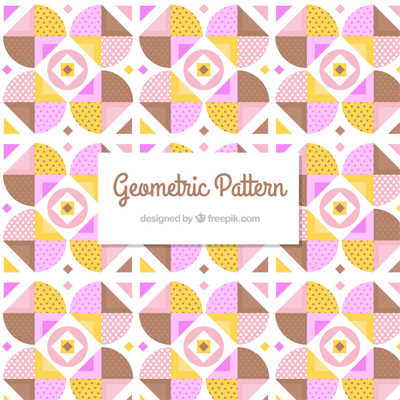 时尚几何图案服装印花面料设计