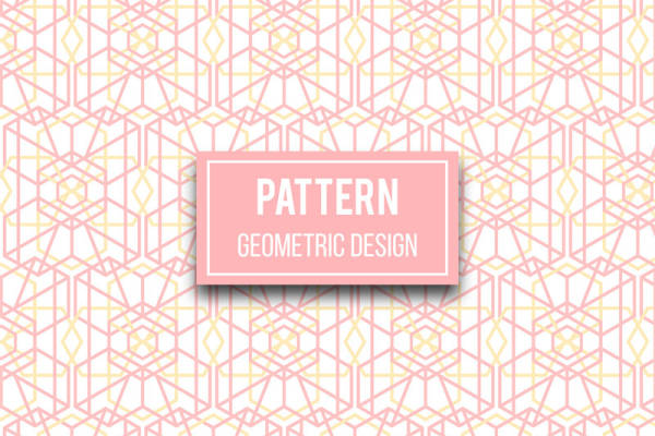 柔和色彩几何图案服装印花面料设计