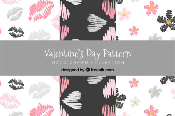 情人节主题手绘服装印花面料设计