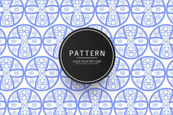 优雅蓝色花卉图案面料印花,适合春夏季节的服装印花设计