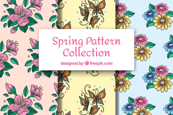 春日花卉图案服装印花面料设计灵感