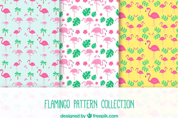 热带风情火烈鸟面料印花，夏日服装印花设计新风尚