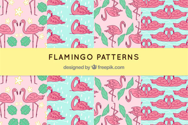 夏日清新风格火烈鸟面料印花服装设计