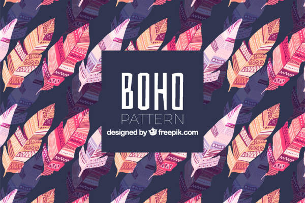 复古波西米亚风格面料印花,时尚服装印花设计