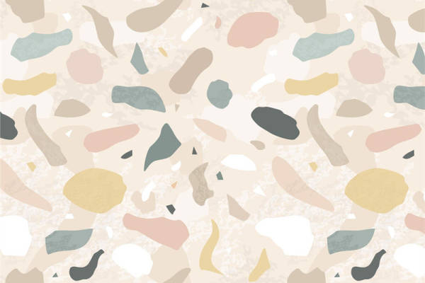 柔和色调抽象图案服装印花面料设计