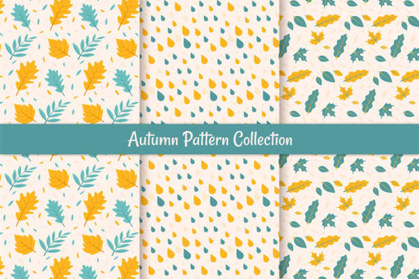 秋季风格服装印花：自然落叶图案面料印花设计